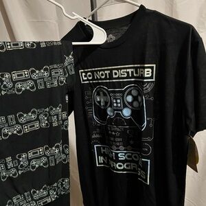 👉🏼SOLD👈🏼 M Black Gaming pajama set with Controller Design Boys Size XL 18-20